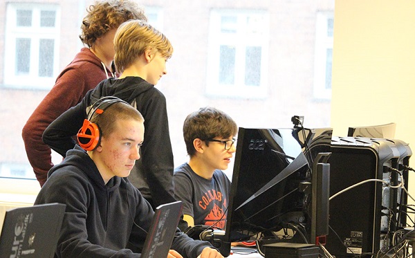 Image Showing A Teenage Boy Playing Video Game - Gaming in Schools Concept.